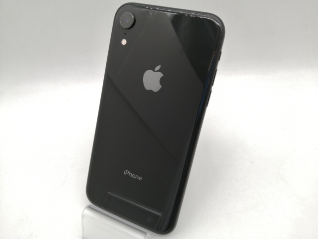 【中古】Apple SoftBank 【SIMロック解除済み】 iPhone XR 64GB ブラック MT002J/A【OSU301】保証期間１ヶ月【ランクC】