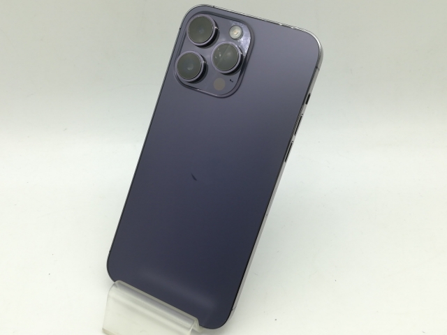 【中古】Apple au 【SIMフリー】 iPhone 14 Pro Max 1TB ディープパープル MQ9N3J/A【OSU301】保証期間１ヶ月【ランクB】