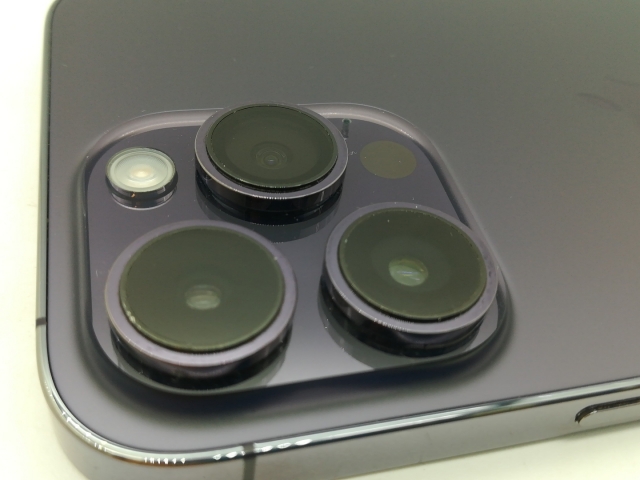 【中古】Apple au 【SIMフリー】 iPhone 14 Pro Max 1TB ディープパープル MQ9N3J/A【OSU301】保証期間１ヶ月【ランクB】