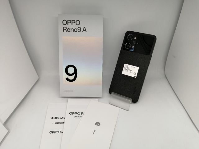 【中古】Oppo ymobile 【SIMフリー】 OPPO Reno9 A ナイトブラック 8GB 128GB A301OP【OSU301】保証期間１ヶ月【ランクB】