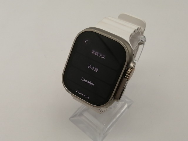 【中古】Apple Apple Watch Ultra2 49mm Cellular チタニウムケース/ホワイトオーシャンバンド MREJ3J/A【OSU301】保証期間１ヶ月【ラン