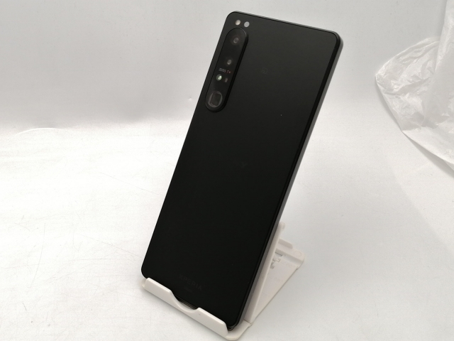 中古】SONY au 【SIMフリー】 Xperia 1 IV ブラック 12GB 256GB SOG06 