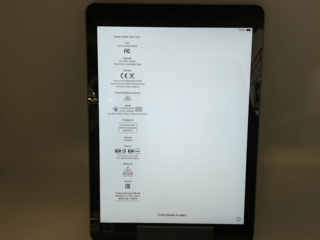 【中古】Apple 【Wi-Fi】 iPad（第6世代/2018） 32GB スペースグレイ MR7F2J/A【大須アメ横】保証期間１ヶ月【ランクC】_9