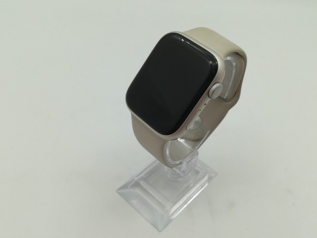 【中古】Apple Apple Watch Series7 45mm GPS スターライトアルミ/スポーツバンド スターライト【OSU301】保証期間１ヶ月【ランクC】