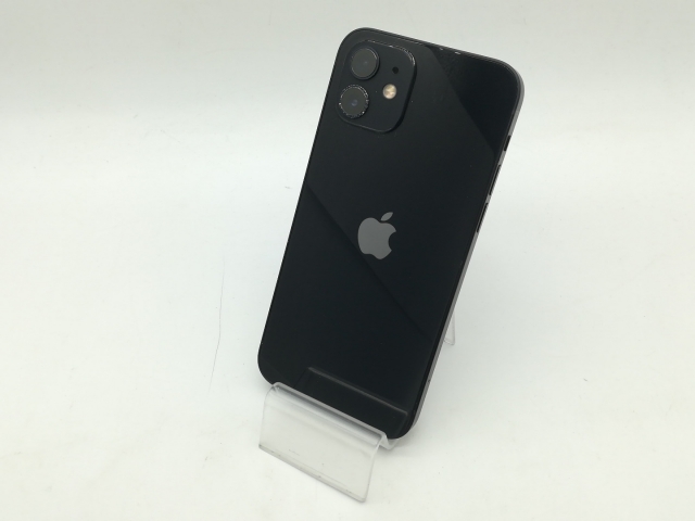 【中古】Apple UQmobile 【SIMロック解除済み】 iPhone 12 64GB ブラック MGHN3J/A【OSU301】保証期間１ヶ月【ランクC】