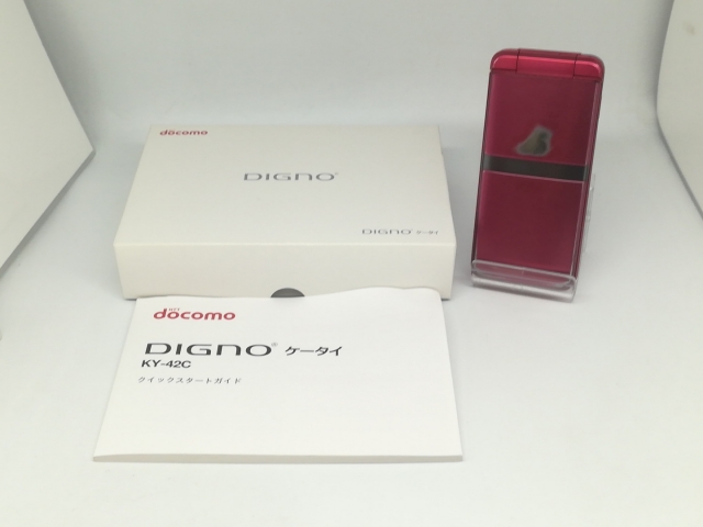 【中古】KYOCERA docomo 【SIMフリー】 DIGNOケータイ レッド KY-42C【OSU301】保証期間１ヶ月【ランクC】_8