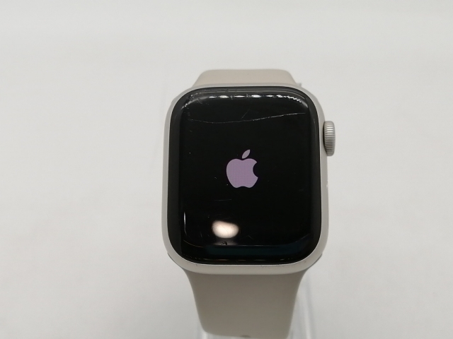 【中古】Apple Apple Watch Series7 41mm GPS スターライトアルミ/スポーツバンド スターライト【OSU301】保証期間１ヶ月【ランクC】