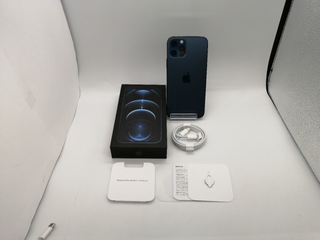 【中古】Apple iPhone 12 Pro 128GB パシフィックブルー （国内版SIMロックフリー） MGM83J/A【OSU301】保証期間１ヶ月【ランクC】