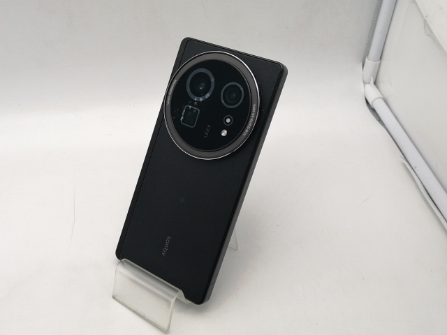 【中古】SHARP docomo 【SIMフリー】 AQUOS R9 pro ブラック 12GB 512GB SH-54E【OSU301】保証期間１ヶ月【ランクB】
