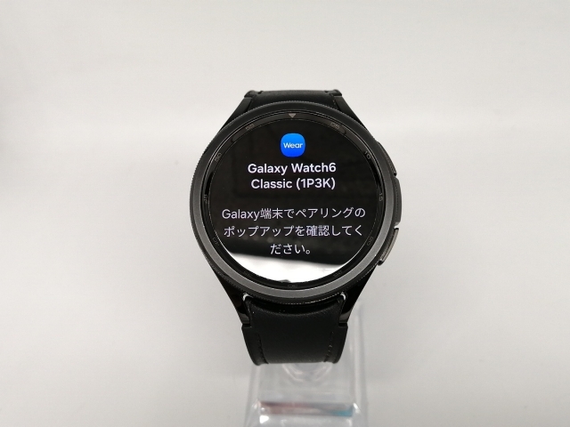 【中古】SAMSUNG Galaxy Watch6 Classic 47mm Wi-Fi/Bluetoothモデル SM-R960NZKAXJP ブラック【OSU301】保証期間１ヶ月【ランクB】