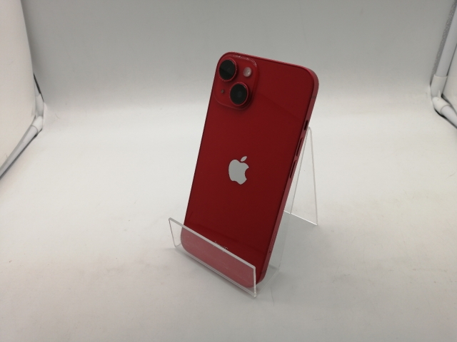 【中古】Apple SoftBank 【SIMフリー】 iPhone 14 128GB (PRODUCT)RED MPV93J/A【OSU301】保証期間１ヶ月【ランクC】