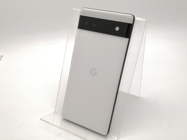 【中古】Google au 【SIMフリー】 Pixel 6a チョーク 6GB 128GB GB17L【大須2】保証期間１ヶ月【ランクB】