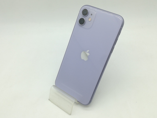 【中古】Apple au 【SIMロック解除済み】 iPhone 11 64GB パープル MHDF3J/A（後期型番）【OSU301】保証期間１ヶ月【ランクC】
