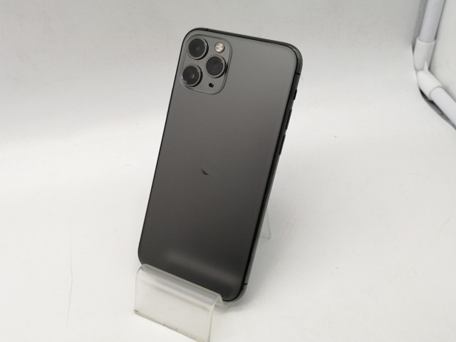 【中古】Apple SoftBank 【SIMロック解除済み】 iPhone 11 Pro 256GB スペースグレイ MWC72J/A【OSU301】保証期間１ヶ月【ランクC】