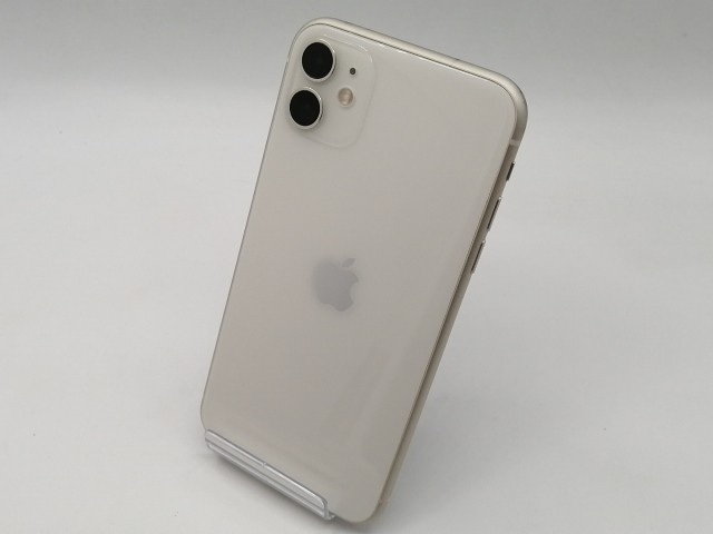 【中古】Apple au 【SIMロック解除済み】 iPhone 11 64GB ホワイト MWLU2J/A【OSU301】保証期間１ヶ月【ランクC】