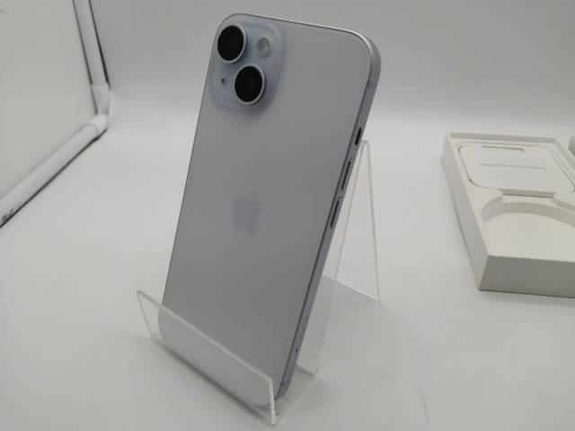【中古】Apple 国内版 【SIMフリー】 iPhone 15 128GB ブルー MTML3J/A【OSU301】保証期間１ヶ月【ランクB】