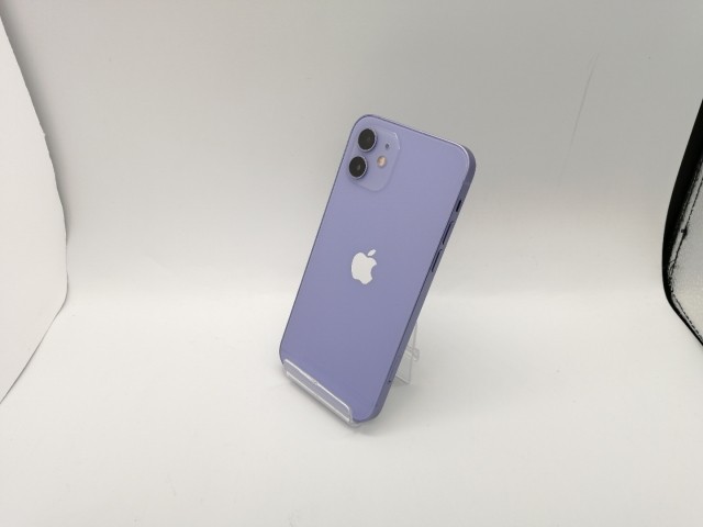 【中古】Apple au 【SIMロック解除済み】 iPhone 12 128GB パープル MJNJ3J/A【OSU301】保証期間１ヶ月【ランクC】