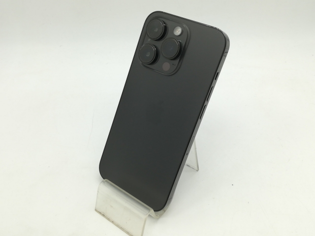 【中古】Apple SoftBank 【SIMフリー】 iPhone 14 Pro 128GB スペースブラック MPXU3J/A【OSU301】保証期間１ヶ月【ランクB】