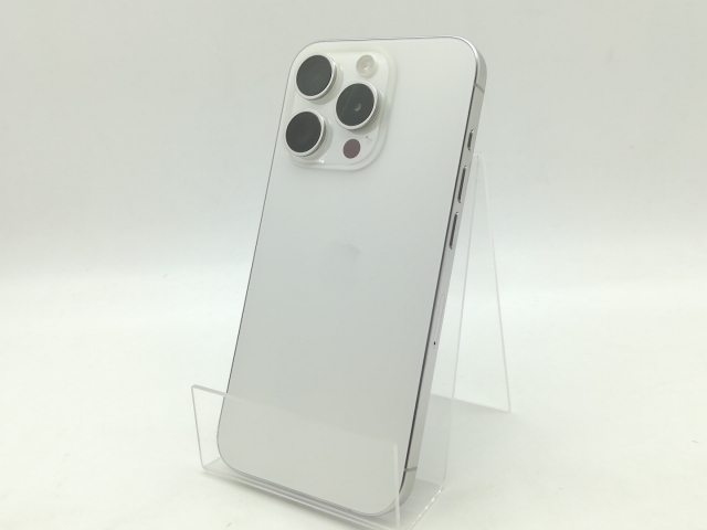 【中古】Apple 国内版 【SIMフリー】 iPhone 15 Pro 256GB ホワイトチタニウム MTUD3J/A【大阪本店】保証期間１ヶ月【ランクA】