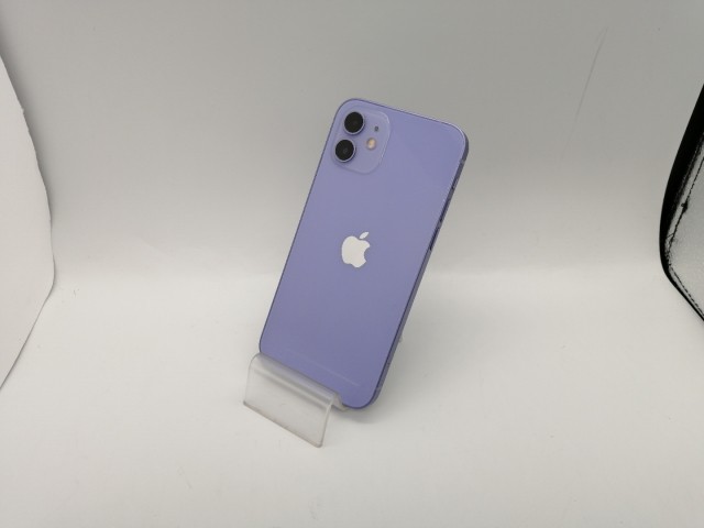 【中古】Apple docomo 【SIMロック解除済み】 iPhone 12 128GB パープル MJNJ3J/A【OSU301】保証期間１ヶ月【ランクB】