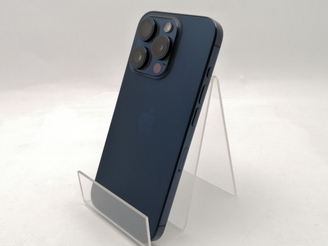 【中古】Apple SoftBank 【SIMフリー】 iPhone 15 Pro 256GB ブルーチタニウム MTUG3J/A【ECセンター】保証期間１ヶ月【ランクB】