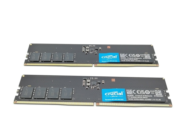 【中古】DDR5 16GB 2枚組（合計32GB） DDR5-5600(PC5-44800)【デスクトップPC用】【ECセンター】保証期間１週間
