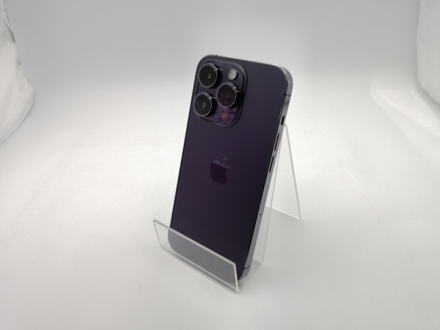 【中古】Apple SoftBank 【SIMフリー】 iPhone 14 Pro 256GB ディープパープル MQ1E3J/A【ECセンター】保証期間１ヶ月【ランクA】