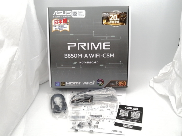 【中古】ASUS PRIME B850M-A WIFI-CSM B850/AM5/MicroATX【ECセンター】保証期間１週間_5