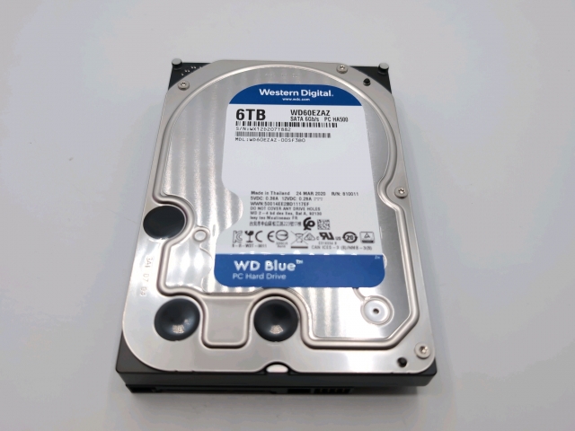 【中古】W.D. WD60EZAZ WD Blue 6TB/5400rpm/256MB/6Gbps【ECセンター】保証期間１週間