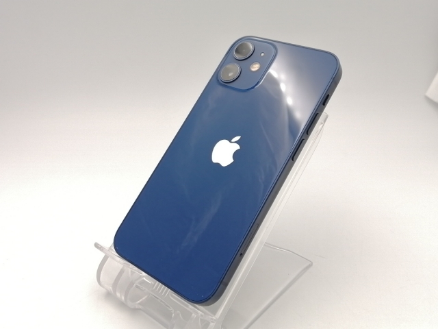 【中古】Apple ymobile 【SIMロック解除済み】 iPhone 12 mini 64GB ブルー MGAP3J/A【ECセンター】保証期間１ヶ月【ランクB】