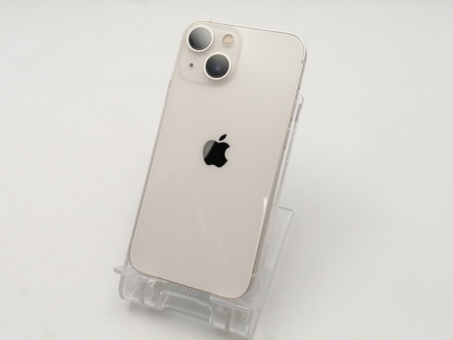 【中古】Apple 国内版 【SIMフリー】 iPhone 13 mini 128GB スターライト MLJE3J/A【ECセンター】保証期間１ヶ月【ランクB】