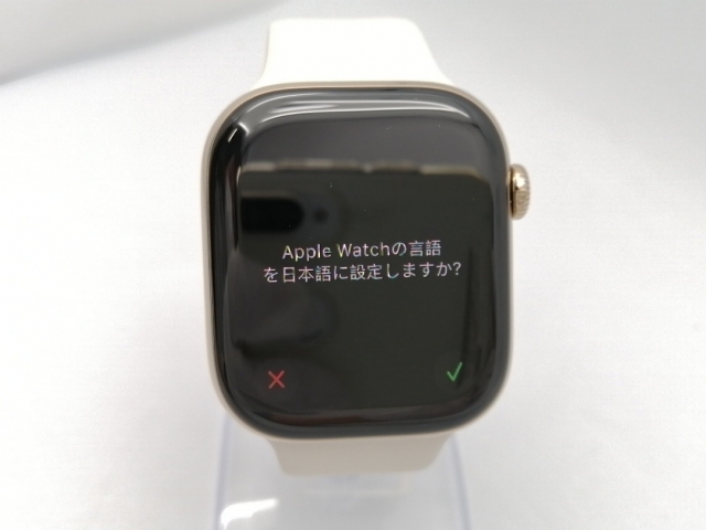 【中古】Apple Apple Watch Series10 46mm Cellular ゴールドチタニウムケース/スターライトスポーツバンド (M/L) MWYY3J/A【ECセンター】保証期間１ヶ月【ランクA】