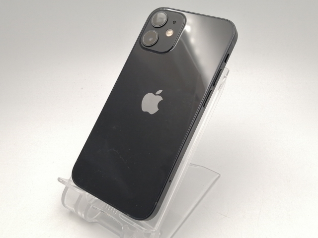 【中古】Apple UQmobile 【SIMロックあり】 iPhone 12 mini 64GB ブラック MGA03J/A【ECセンター】保証期間１ヶ月【ランクA】