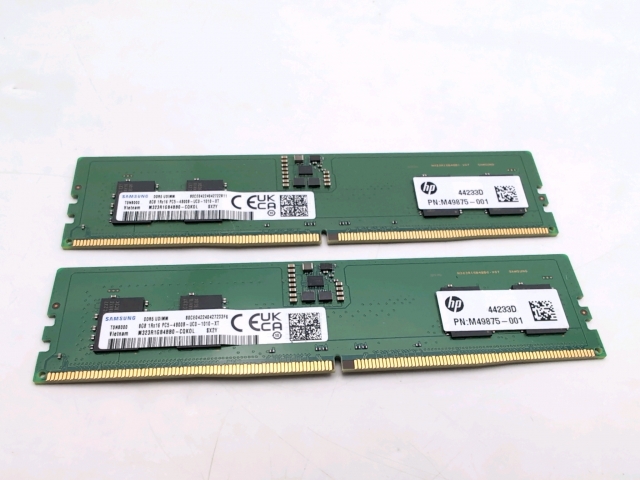 【中古】DDR5 8GB 2枚組（合計16GB） DDR5-4800(PC5-38400)【デスクトップPC用】【ECセンター】保証期間１週間