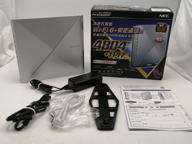 中古】NEC Aterm WX6000HP(PA-WX6000HP) Wi-Fi6(11ax)対応無線LAN