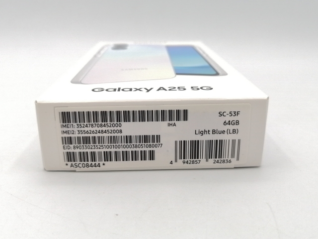 【未使用】SAMSUNG docomo 【SIMフリー】 Galaxy A25 5G ライトブルー 4GB 64GB SC-53F【ECセンター】保証期間３ヶ月_2