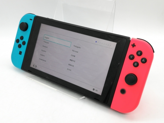 中古】Nintendo Switch 本体 Joy-Con(L) ネオンブルー/(R) ネオン 