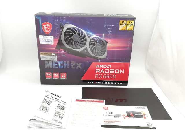 【中古】MSI Radeon RX 6600 MECH 2X 8G RX6600/8GB(GDDR6)/PCI-E【ECセンター】保証期間１週間