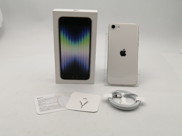 【中古】Apple au 【SIMフリー】 iPhone SE（第3世代） 128GB スターライト MMYG3J/A【ECセンター】保証期間１ヶ月【ランクA】_7