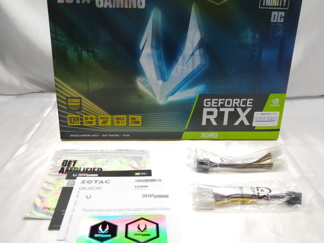 【中古】ZOTAC GAMING GeForce RTX 3080 Trinity OC（ZT-A30800J-10P） RTX3080/10GB(GDDR6X)/PCI-E【EC真っただ中】言いはなつ継続期間１週