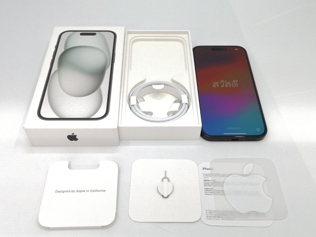 【中古】Apple 国内版 【SIMフリー】 iPhone 15 256GB ブラック MTMN3J/A【ECセンター】保証期間１ヶ月【ランクB】