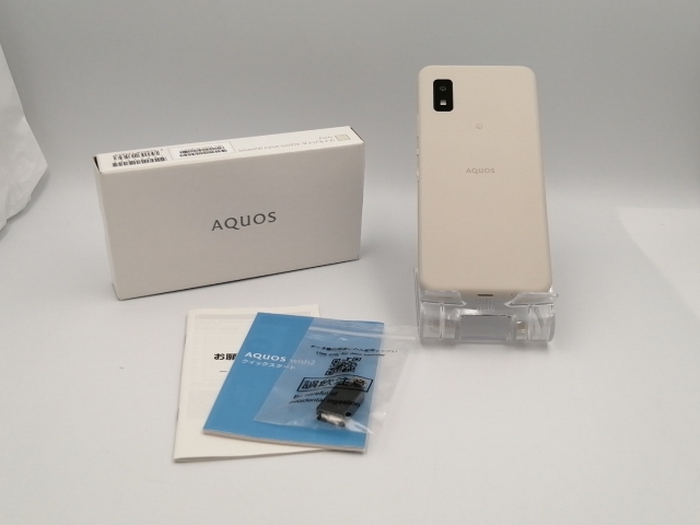 【中古】SHARP ymobile 【SIMフリー】 AQUOS wish2 アイボリー 4GB 64GB A204SH【ECセンター】保証期間１ヶ月【ランクA】
