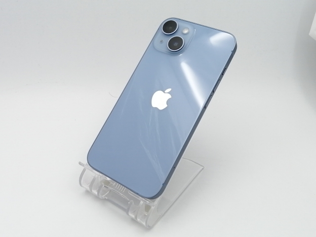 【中古】Apple docomo 【SIMフリー】 iPhone 14 256GB ブルー MPWN3J/A【ECセンター】保証期間１ヶ月【ランクB】