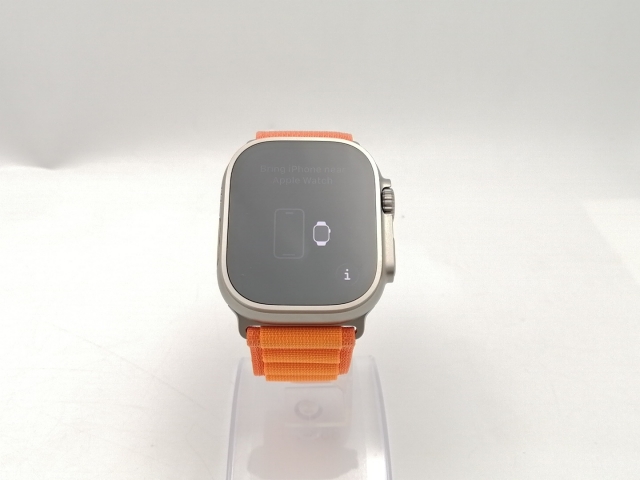 【中古】Apple Apple Watch Ultra 49mm Cellular チタニウムケース/オレンジアルパインループ M MQFL3J/A【ECセンター】保証期間１ヶ月【ランクA】