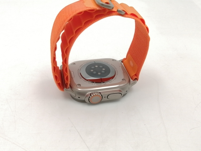 【中古】Apple Apple Watch Ultra 49mm Cellular チタニウムケース/オレンジアルパインループ M MQFL3J/A【ECセンター】保証期間１ヶ月【ランクA】