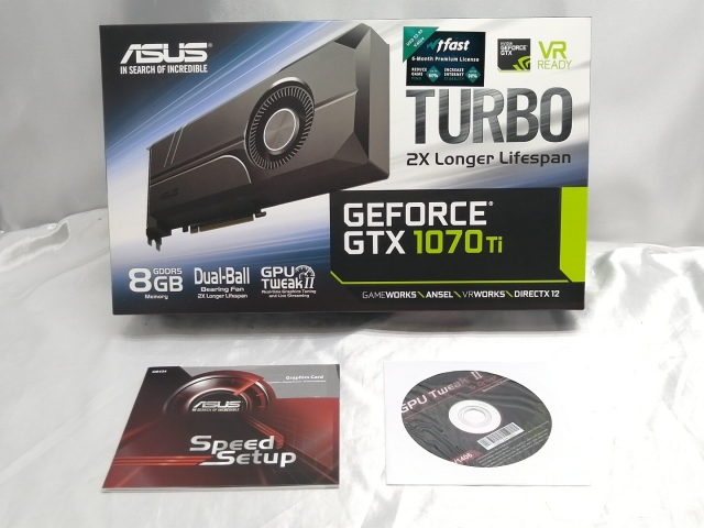 中古】ASUS TURBO-GTX1070TI-8G GTX1070Ti/8GB(GDDR5)/PCI-E【EC