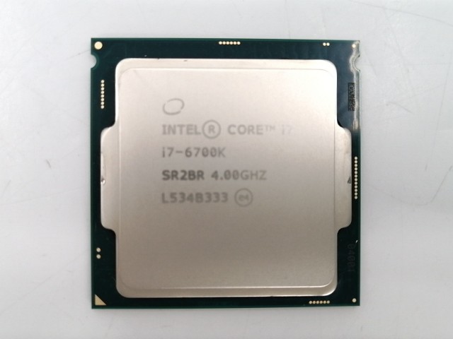 【中古】Intel Core i7-6700K(4.0GHz/TB:4.2GHz/SR2BR) bulk LGA1151/4C/8T/L3 8M/HD530/TDP91W【ECセンター】保証期間１週間