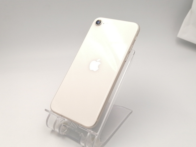【中古】Apple au 【SIMフリー】 iPhone SE（第3世代） 64GB スターライト MMYD3J/A【ECセンター】保証期間１ヶ月【ランクB】