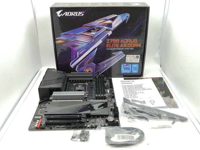 【中古】GIGABYTE Z790 AORUS ELITE AX DDR4(Rev.1.0) Z790(DDR4)/LGA1700/11ax+BT/ATX【ECセンター】保証期間１週間