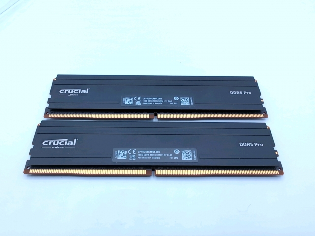【中古】DDR5 16GB 2枚組（合計32GB） DDR5-5600(PC5-44800)【デスクトップPC用】【ECセンター】保証期間１週間